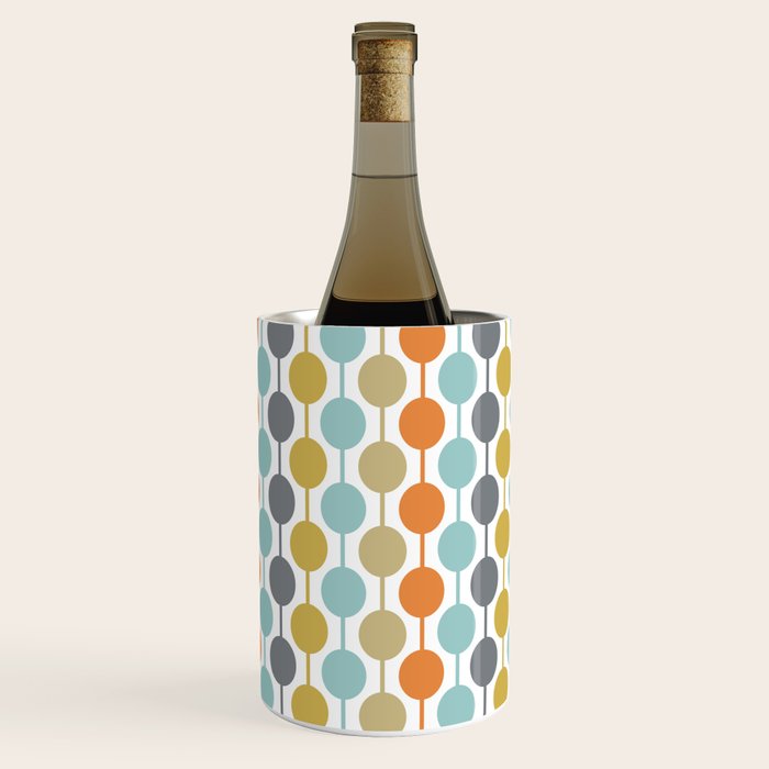 Retro Circles Mid Century Modern Background Wine Chiller Gallery Image 1