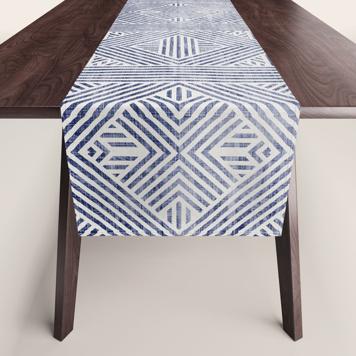 AMAI GEO DENIM Table Runner Gallery Image 1