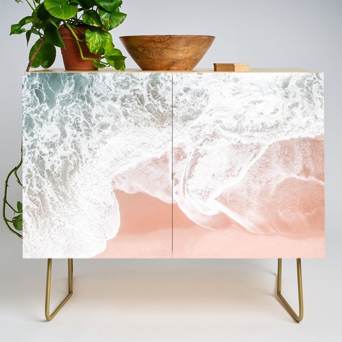 Aerial Beach Print - Sands of Coral Haze - Ocean Sea photography by Ingrid Beddoes Credenza Gallery Image 1