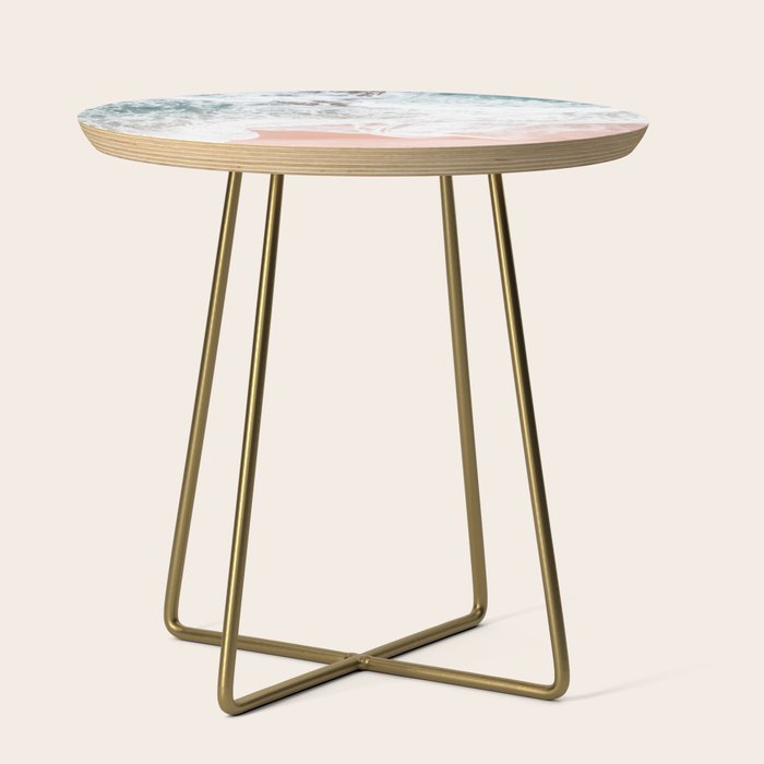 Aerial Beach Print - Sands of Coral Haze - Ocean Sea photography by Ingrid Beddoes Side Table Gallery Image 1