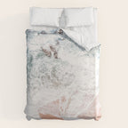 Aerial Beach Print - Sands of Coral Haze - Ocean Sea photography by Ingrid Beddoes Duvet Cover Gallery Image 6