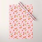 Vintage Cherry Print Wrapping Paper Gallery Image 1
