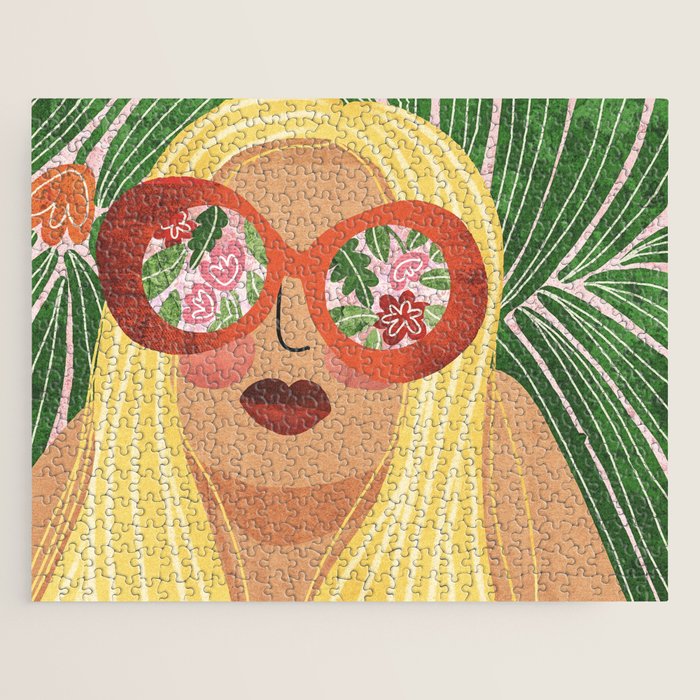 Floral Glasses Jigsaw Puzzle Gallery Image 1