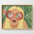 Floral Glasses Serving Tray Gallery Image 1