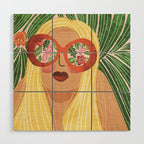 Floral Glasses Wood Wall Art Gallery Image 1