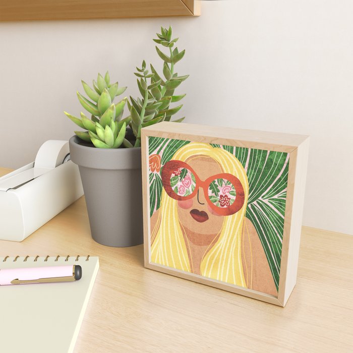 Floral Glasses Mini Art Print Gallery Image 2