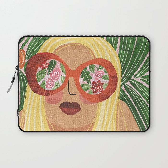 Floral Glasses Laptop Sleeve Gallery Image 1