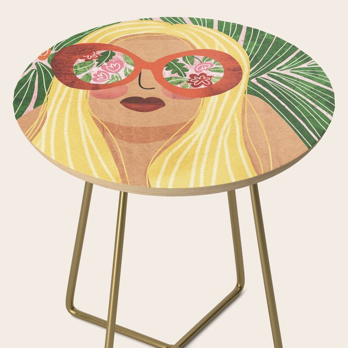Floral Glasses Side Table Gallery Image 2