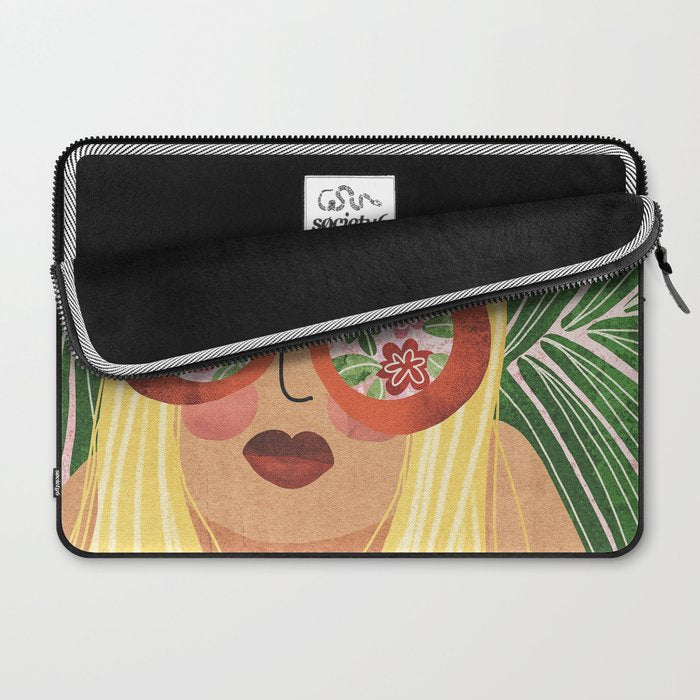 Floral Glasses Laptop Sleeve Gallery Image 2