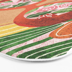 Floral Glasses Bath Mat Gallery Image 3