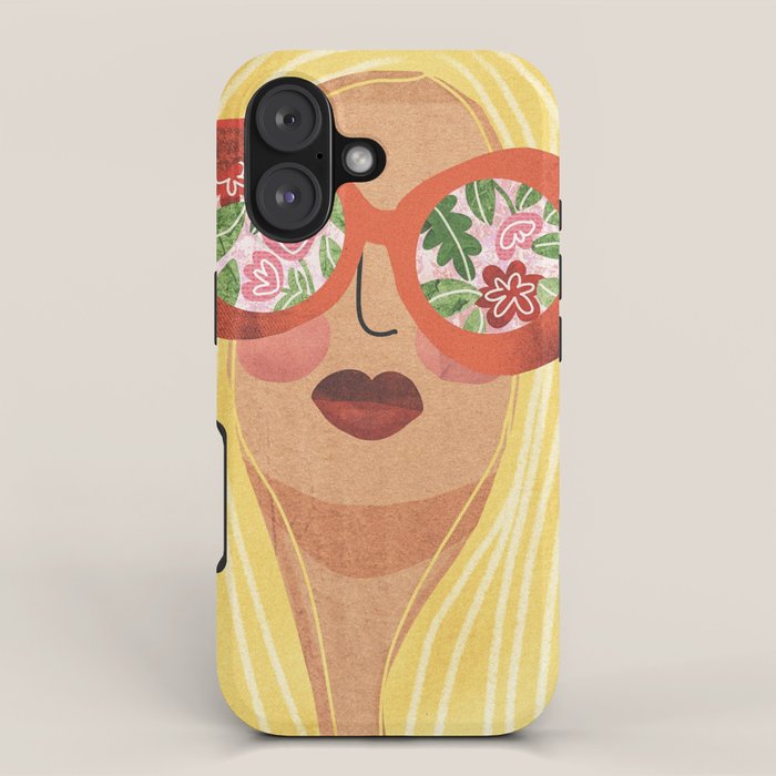 Floral Glasses iPhone Case Gallery Image 1