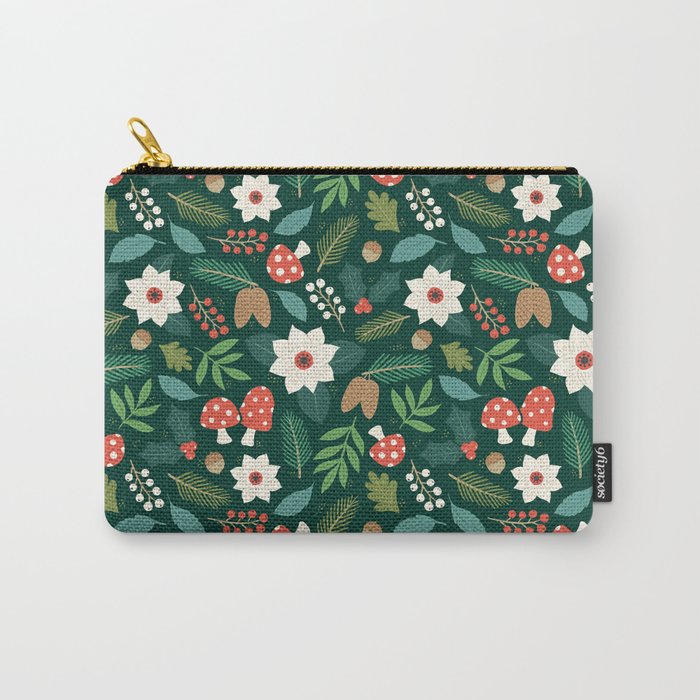 Woodland Holiday Botanicals Carry All Pouch Gallery Image 1