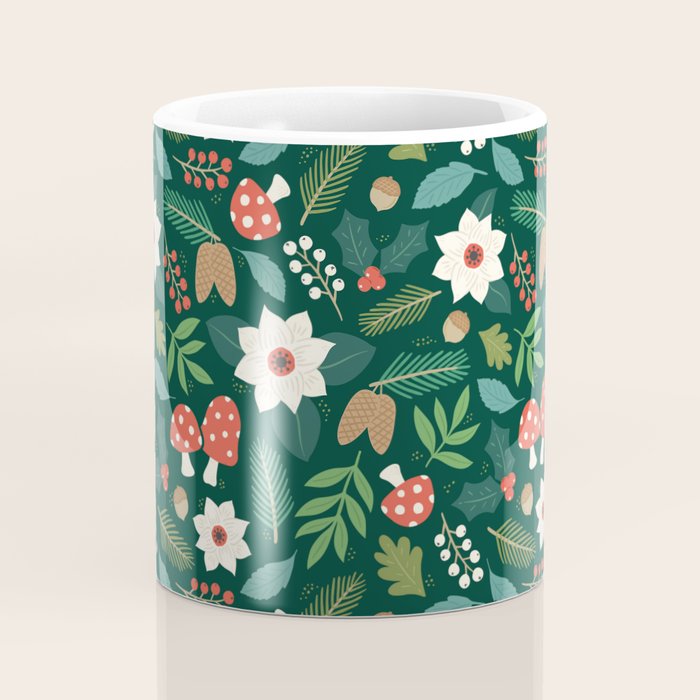 Woodland Holiday Botanicals Coffee Mug Gallery Image 4