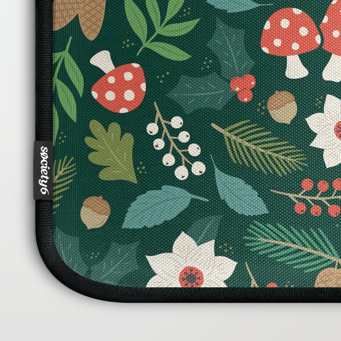 Woodland Holiday Botanicals Laptop Sleeve Gallery Image 3