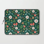 Woodland Holiday Botanicals Laptop Sleeve Gallery Image 1