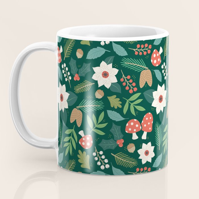 Woodland Holiday Botanicals Coffee Mug Gallery Image 3