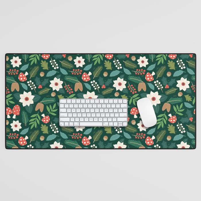 Woodland Holiday Botanicals Desk Mat Gallery Image 1