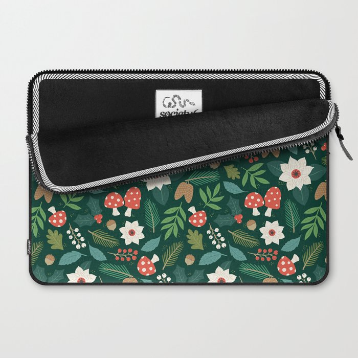 Woodland Holiday Botanicals Laptop Sleeve Gallery Image 2