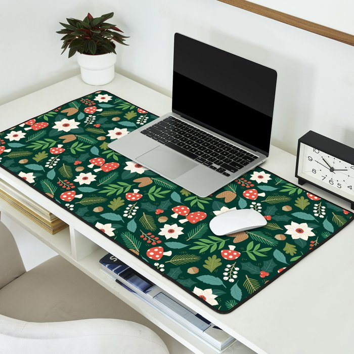 Woodland Holiday Botanicals Desk Mat Gallery Image 2