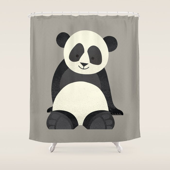 Whimsy Giant Panda Shower Curtain Gallery Image 1