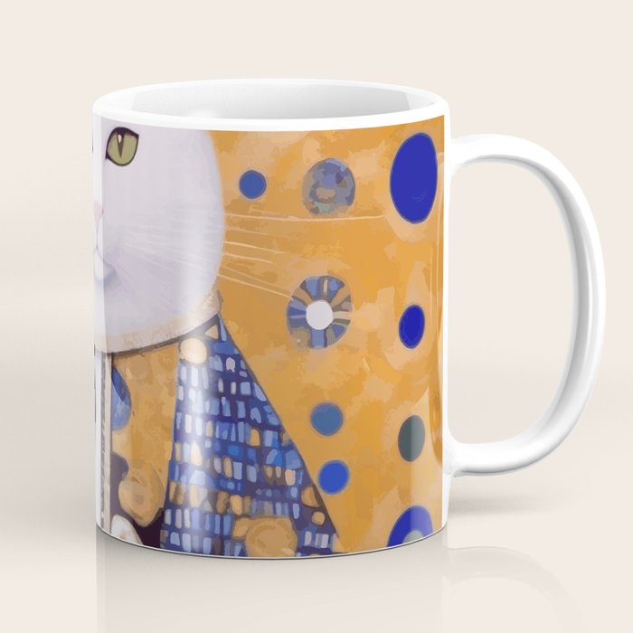 Klimt Cat with Green Eyes as Chinese Emperor Coffee Mug Gallery Image 1
