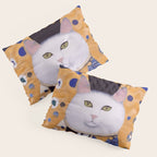 Klimt Cat with Green Eyes as Chinese Emperor Pillow Sham Gallery Image 3