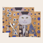 Klimt Cat with Green Eyes as Chinese Emperor Placemat Gallery Image 1