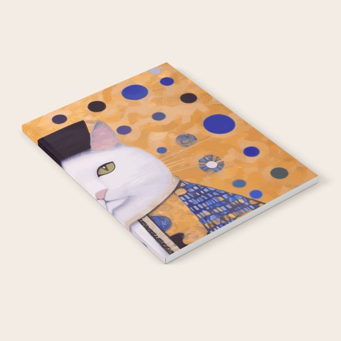 Klimt Cat with Green Eyes as Chinese Emperor Notebook Gallery Image 2