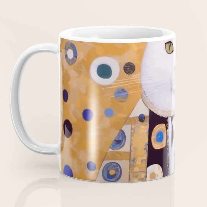 Klimt Cat with Green Eyes as Chinese Emperor Coffee Mug Gallery Image 3