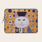 Klimt Cat with Green Eyes as Chinese Emperor Laptop Sleeve Gallery Image 1