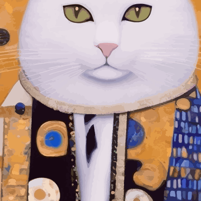 Klimt Cat with Green Eyes as Chinese Emperor Coffee Mug Gallery Image 2