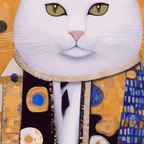 Klimt Cat with Green Eyes as Chinese Emperor Coffee Mug Gallery Image 2