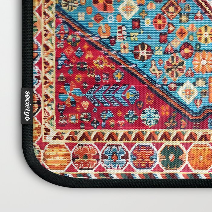 Colorful Kaleidoscope: Vintage Bohemian Moroccan Art Laptop Sleeve Gallery Image 3