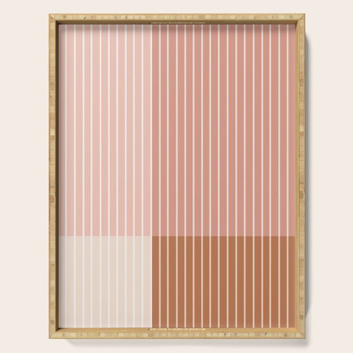 Color Block Line Abstract XVI Serving Tray Gallery Image 1