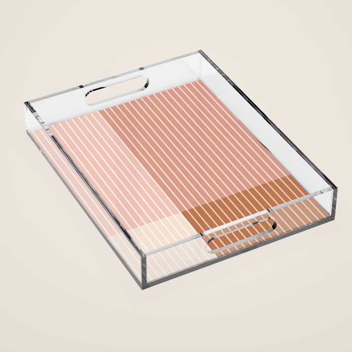 Color Block Line Abstract XVI Acrylic Tray Gallery Image 1