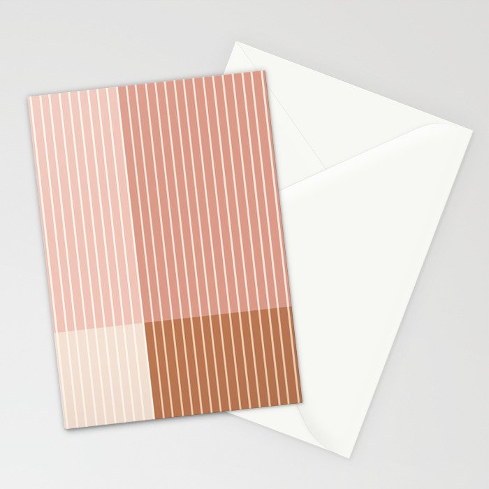 Color Block Line Abstract XVI Stationery Card Gallery Image 2