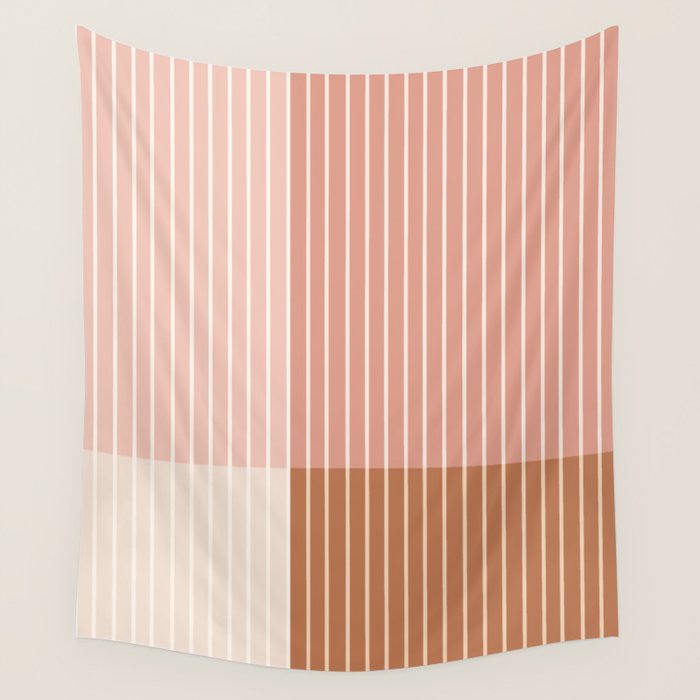 Color Block Line Abstract XVI Wall Tapestry Gallery Image 1