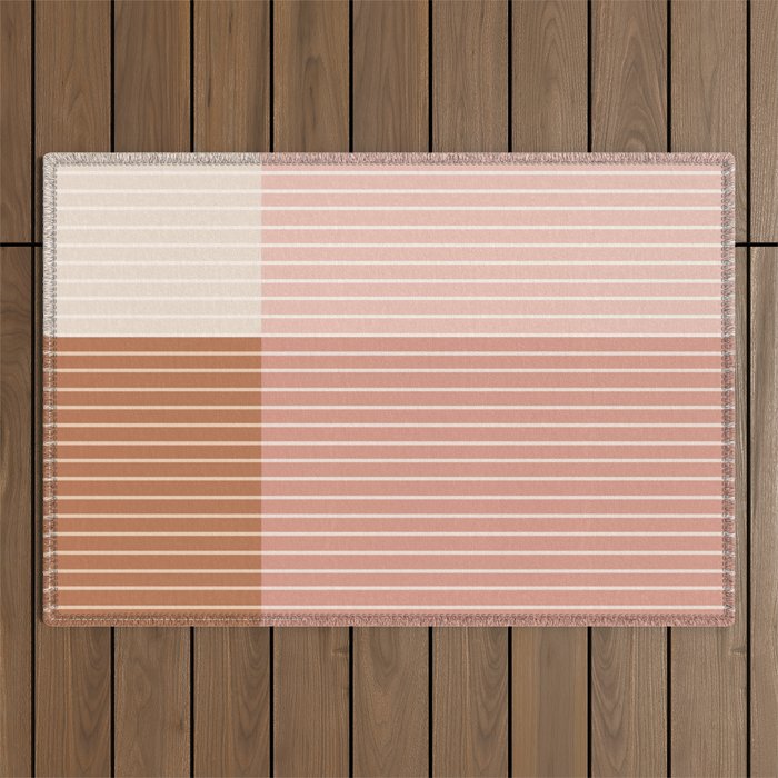 Color Block Line Abstract XVI Outdoor Rug Gallery Image 1