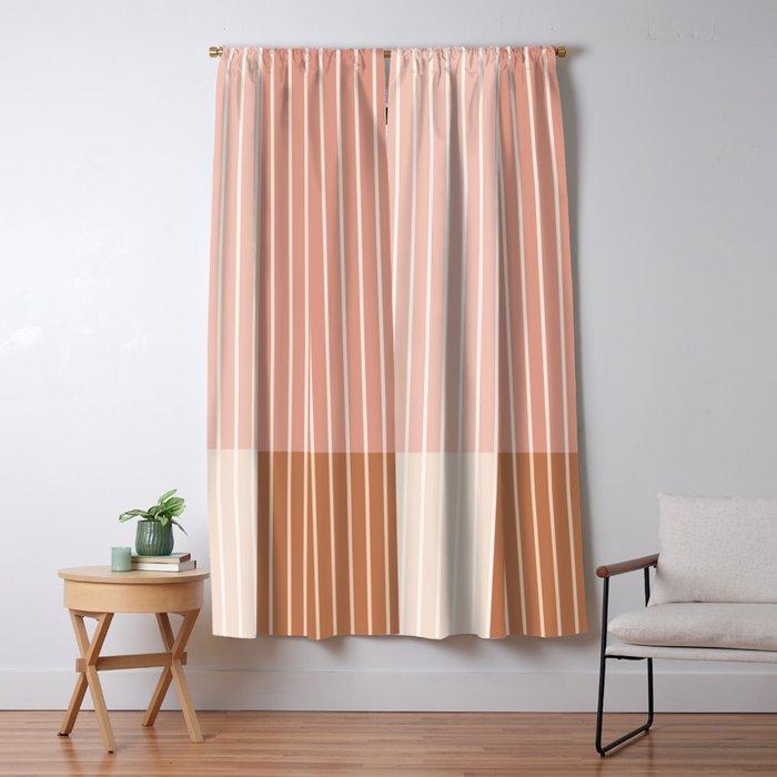Color Block Line Abstract XVI Window Curtain Gallery Image 1