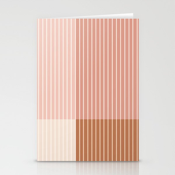 Color Block Line Abstract XVI Stationery Card Gallery Image 1