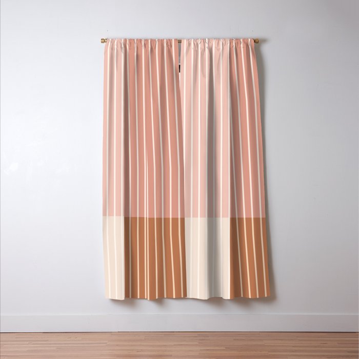 Color Block Line Abstract XVI Window Curtain Gallery Image 3