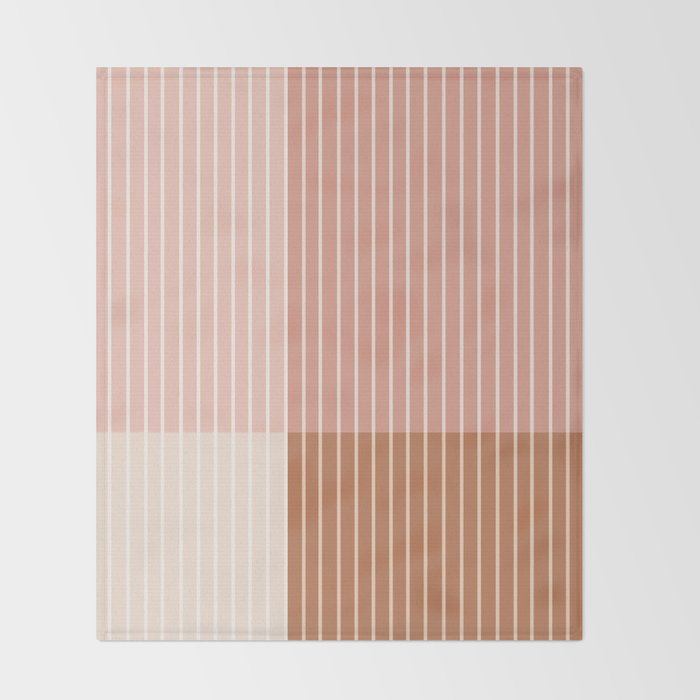Color Block Line Abstract XVI Throw Blanket Gallery Image 2