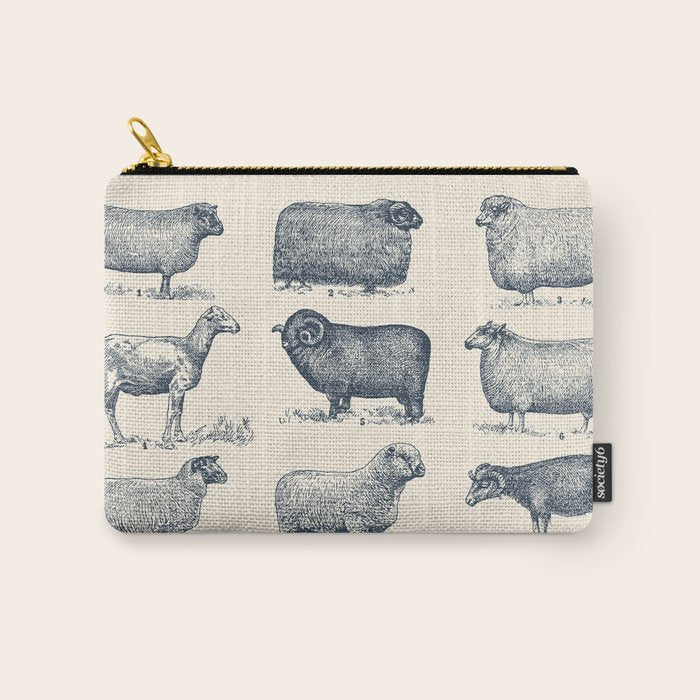 Types of Sheep Carry All Pouch Gallery Image 1