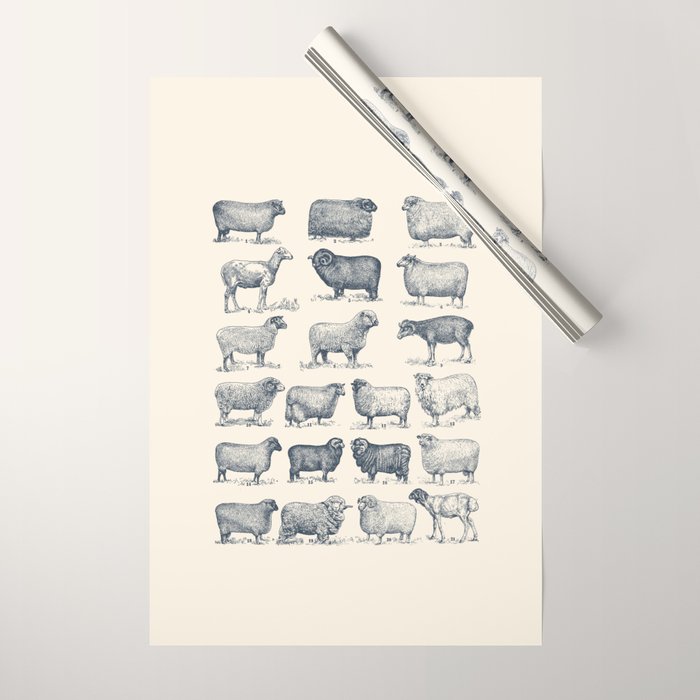 Types of Sheep Wrapping Paper Gallery Image 1