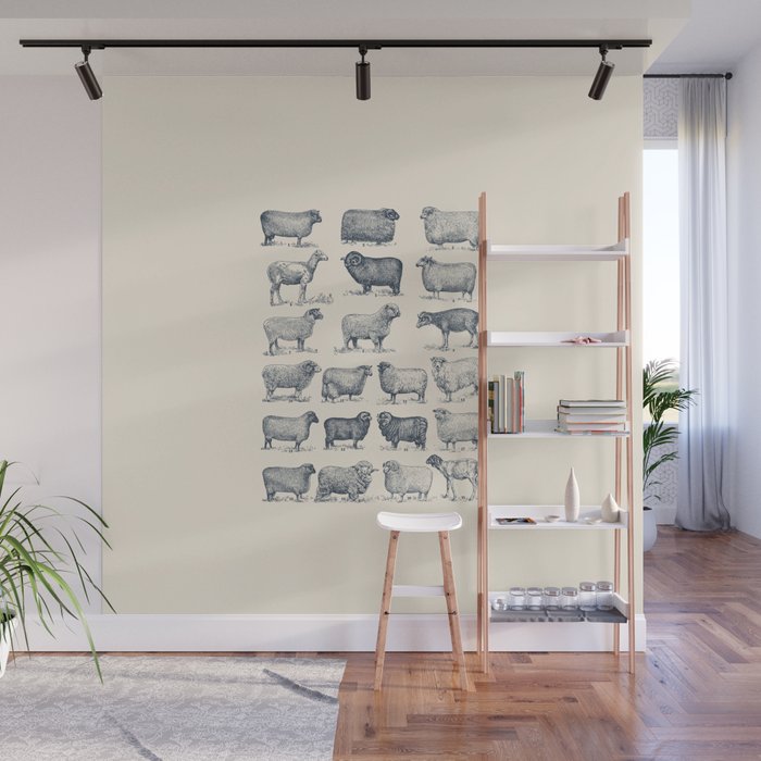 Types of Sheep Wall Mural Gallery Image 1