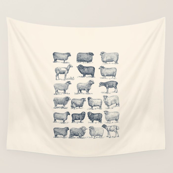 Types of Sheep Wall Tapestry Gallery Image 1