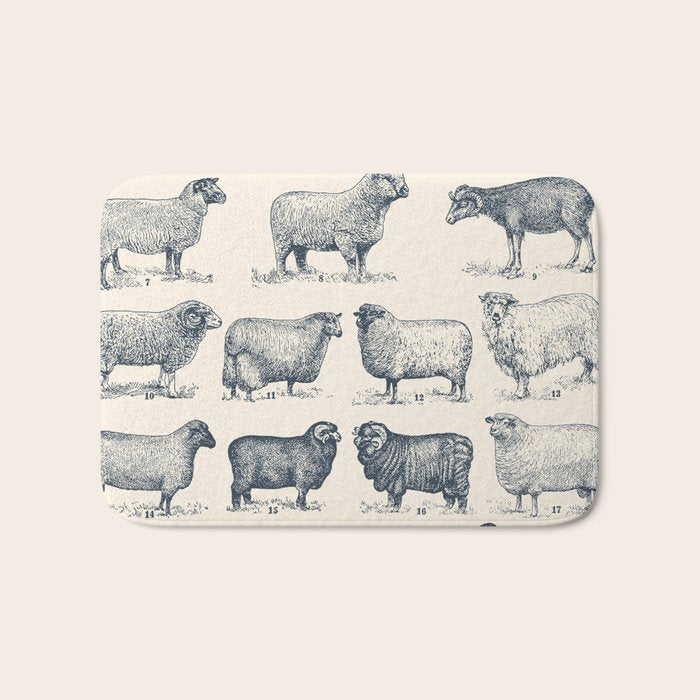 Types of Sheep Bath Mat Gallery Image 1