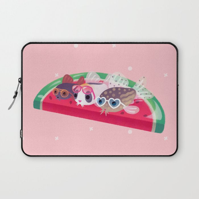 Cory cats in the swimming pool Laptop Sleeve Gallery Image 1