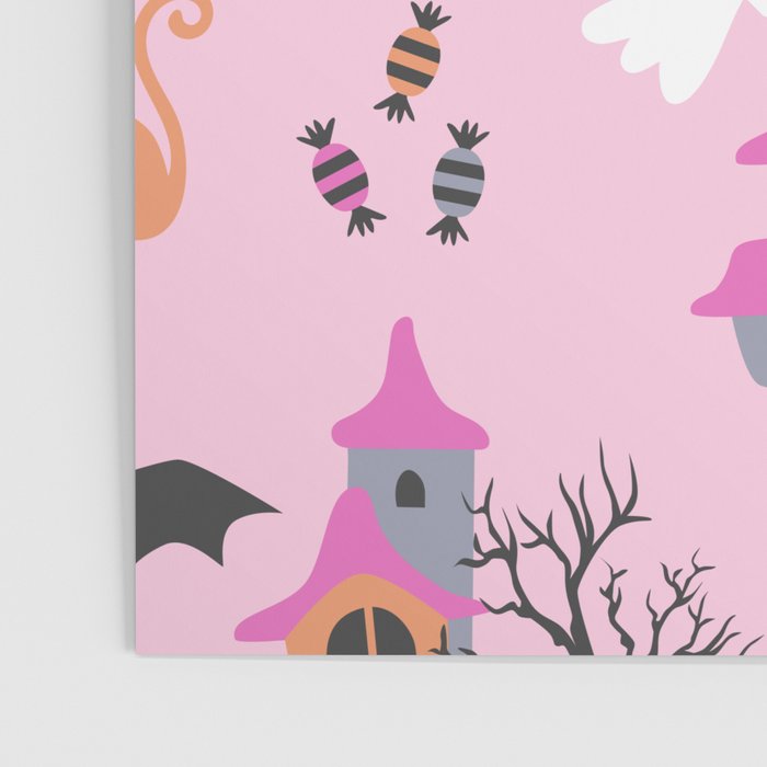 Pink Halloween pastel spooky party Poster Gallery Image 3