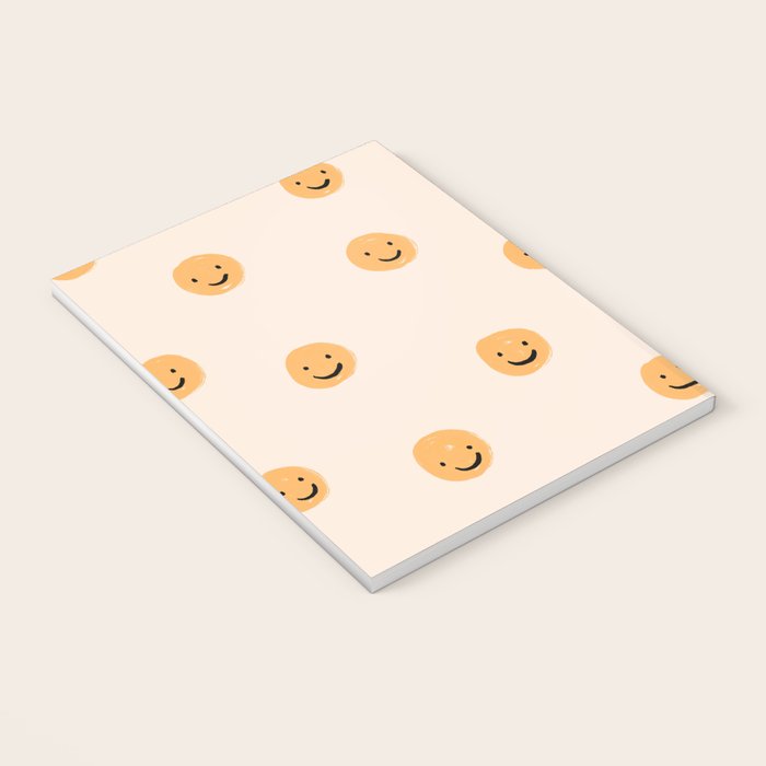 Yellow Smiley Face Pattern Notebook Gallery Image 3